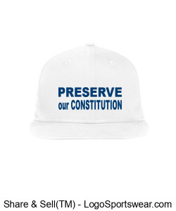 Flat Bill PRESERVE our CONSTITUTION - Dk Blue ltrs Design Zoom