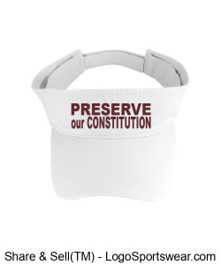 Visor PRESERVE our CONSTITUTION Red ltrs Design Zoom