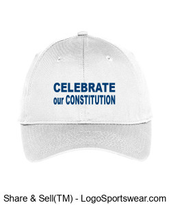 Unstructured Twill - CELEBRATE our CONSTITUTION - Blue ltrs Design Zoom