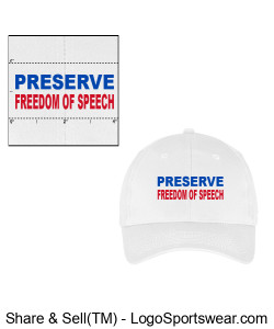 Structured twill cap PRESERVE FREEDOM OF SPEECH Design Zoom