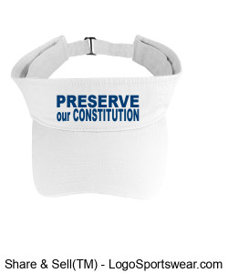 Visor PRESERVE our CONSTITUTION - DkBlue ltrs Design Zoom