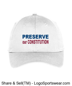 Unstructured Twill - Front: PRESERVE our CONSTITUTION - Back: Join the Movement Design Zoom
